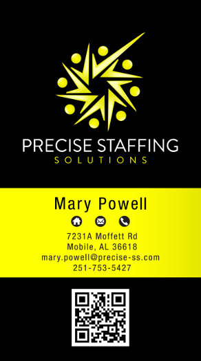 Full Color, Photo Quality Business Card Sample Portrait
